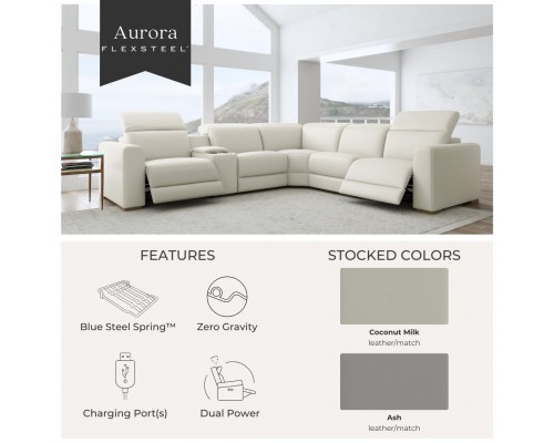 Aurora Power Reclining Sectional with Power Headrests